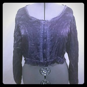 Raga Boho royal purple crop blouse Free Size